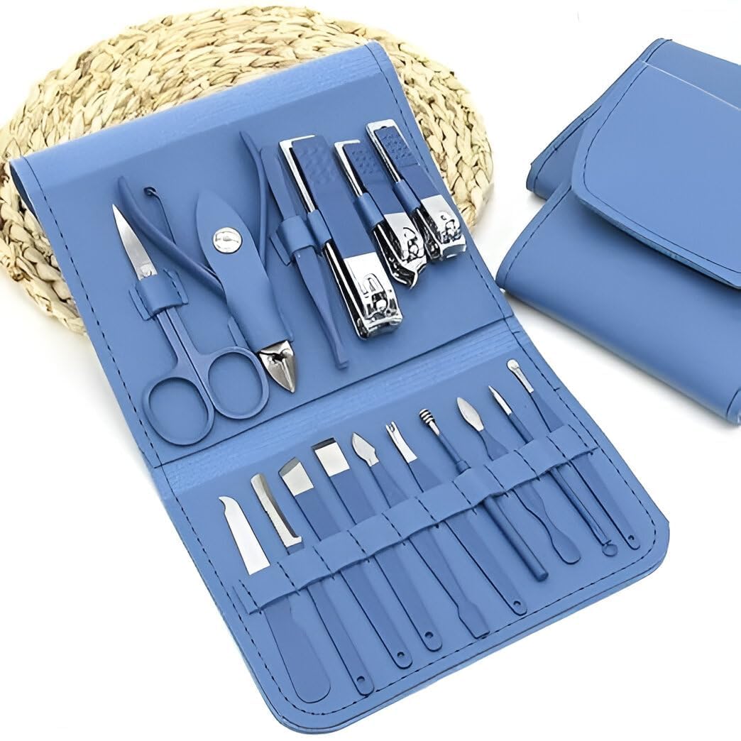Stainless Steel Manicure & Pedicure Kit – 16-Piece