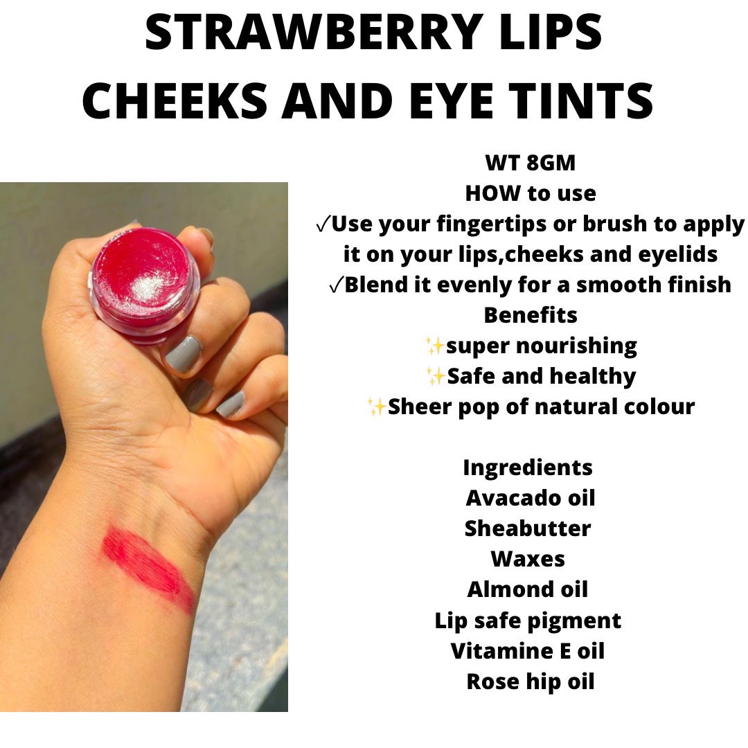 Strawberry Lips Cheeks and Eye Tints