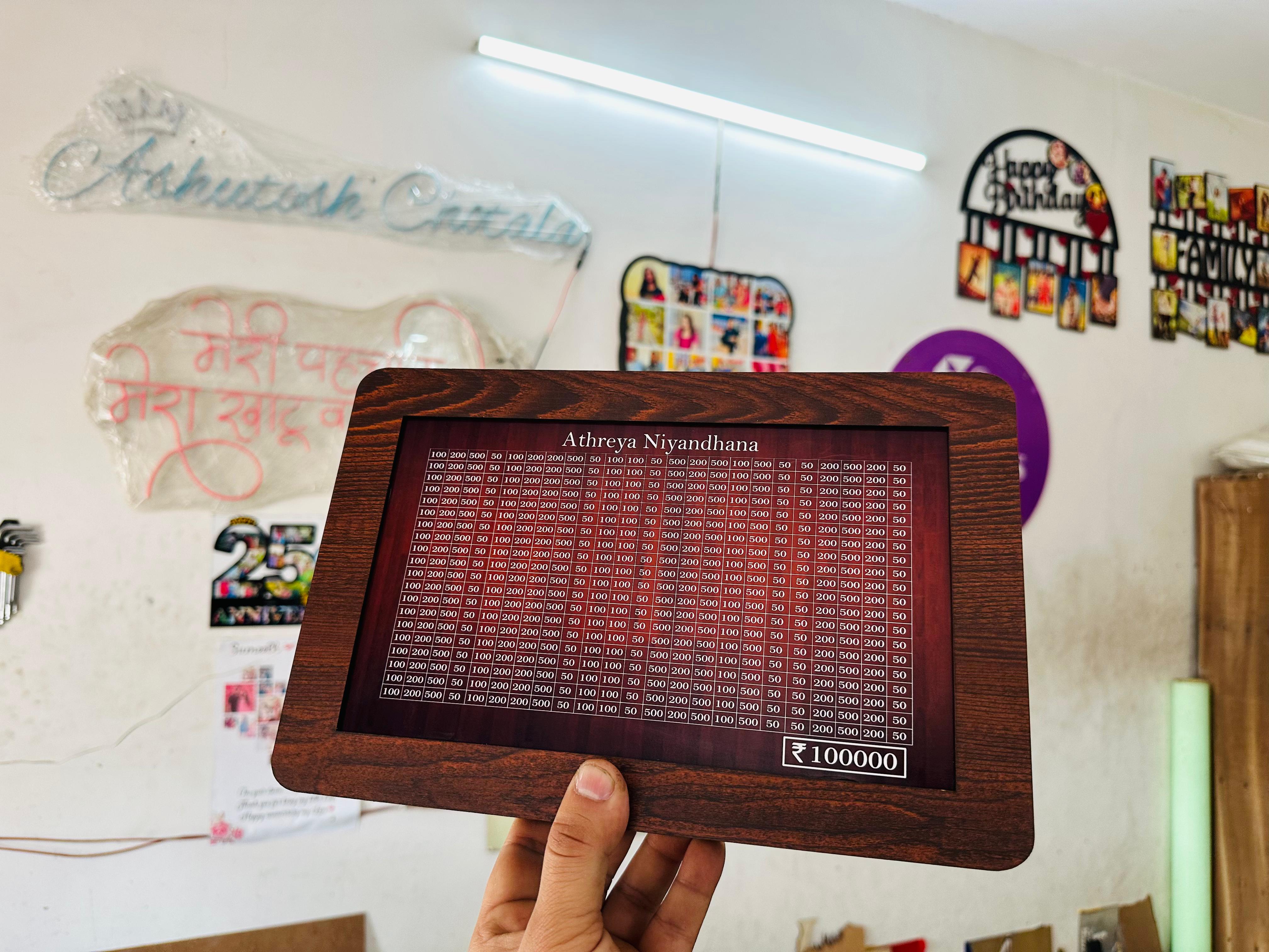Wooden money bank