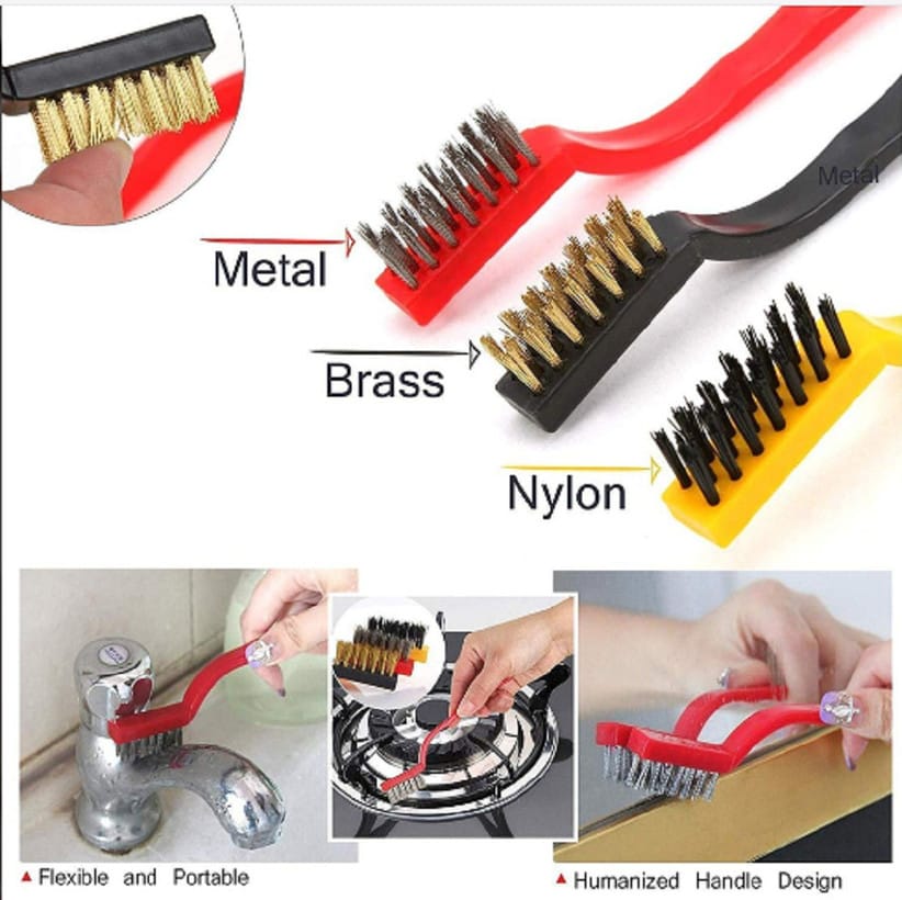 Wire brush set of 3