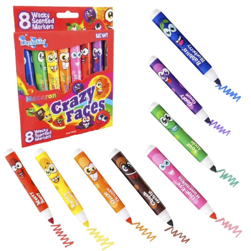Macron Crazy Faces Scented Marker